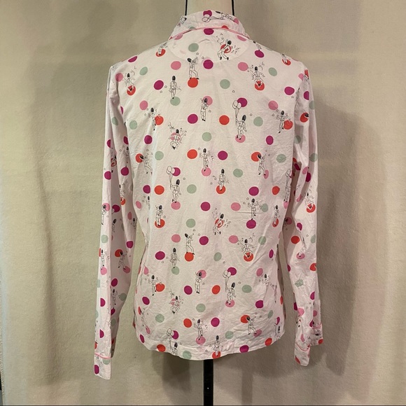 Cath Kidston British London guards spots cotton button down pajama top - Picture 4 of 6